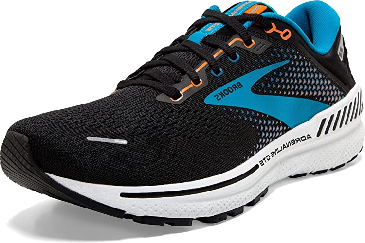 Tenis Brooks para hombre de color negro- azul