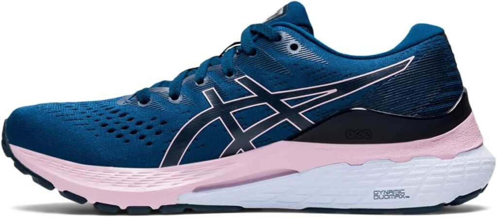 Tenis ASICS para mujer de color Mako Blue/Barely Rose
