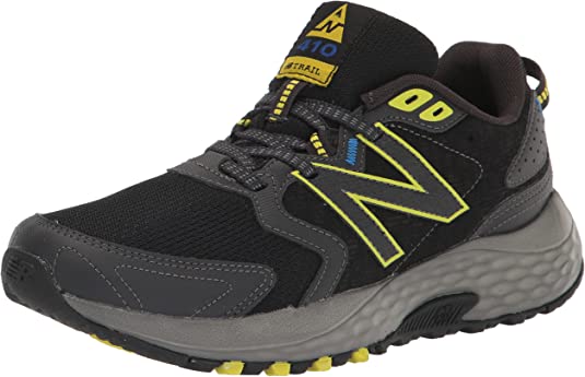 Tenis New Balance para hombre de color Negro y amarillo azufre.